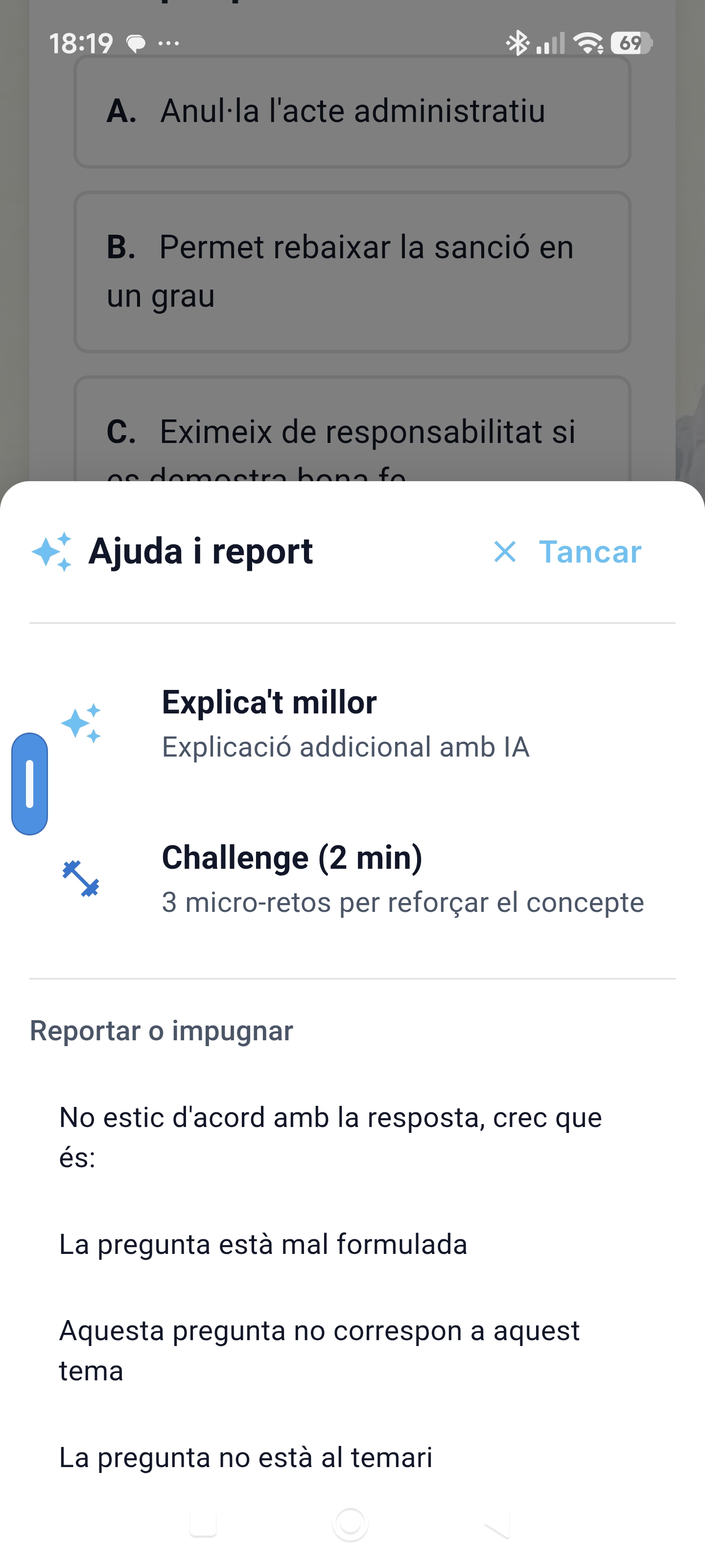 Captura de AppMossos con asistencia IA